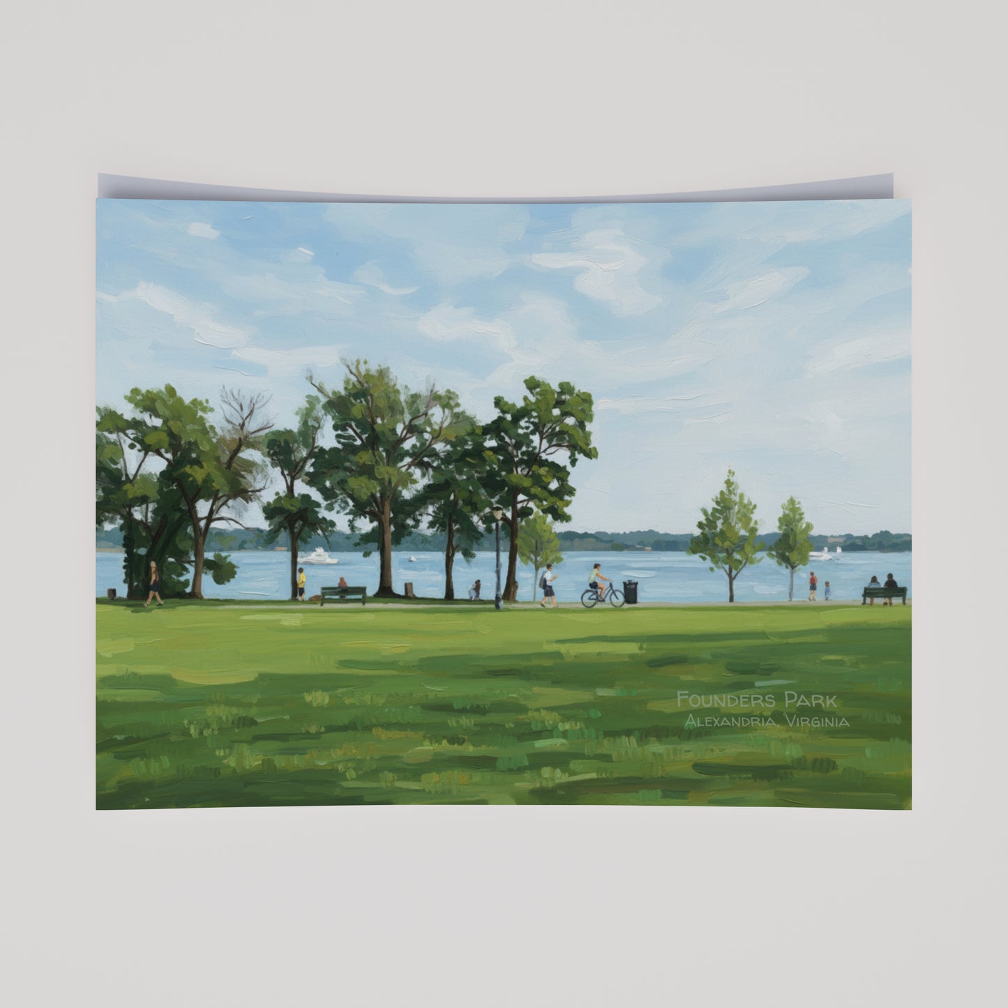 Founders Park Painting Alexandria Virginia Art Print Download