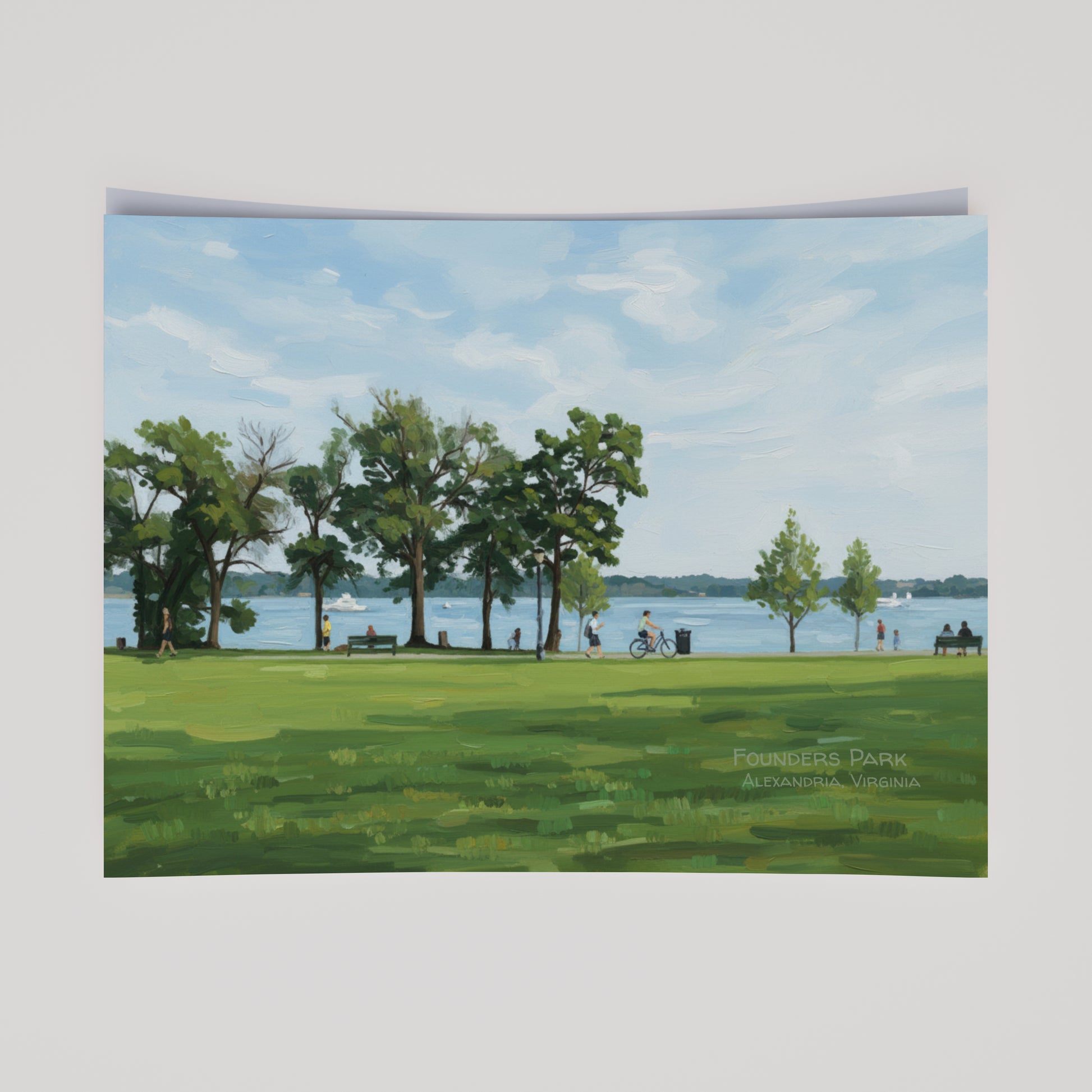 Founders Park Painting Alexandria Virginia Art Print Download