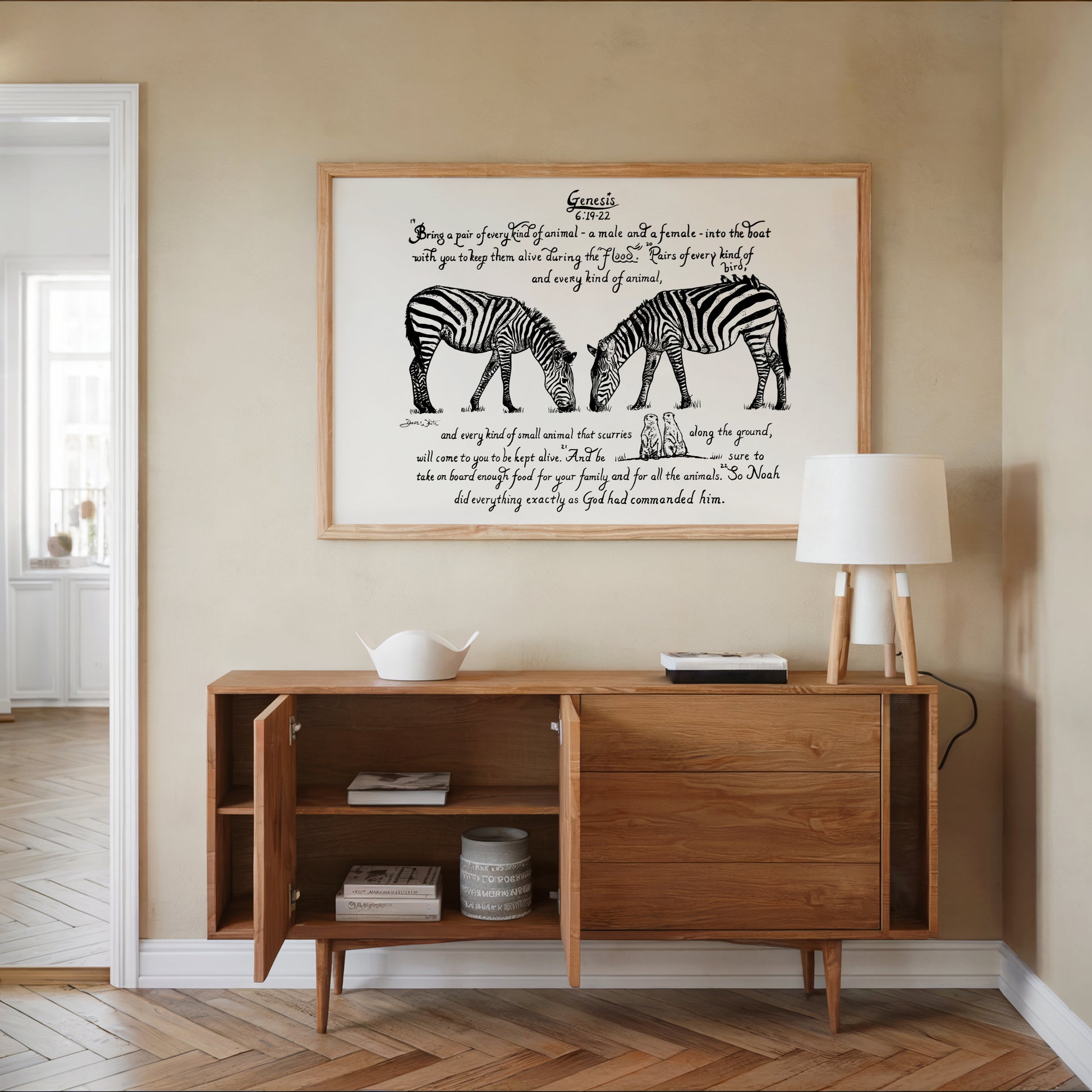 Genesis Animal Art Print Zebras