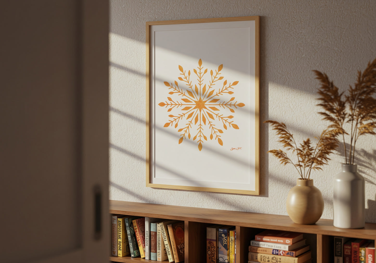 Gold Snowflake Art Print