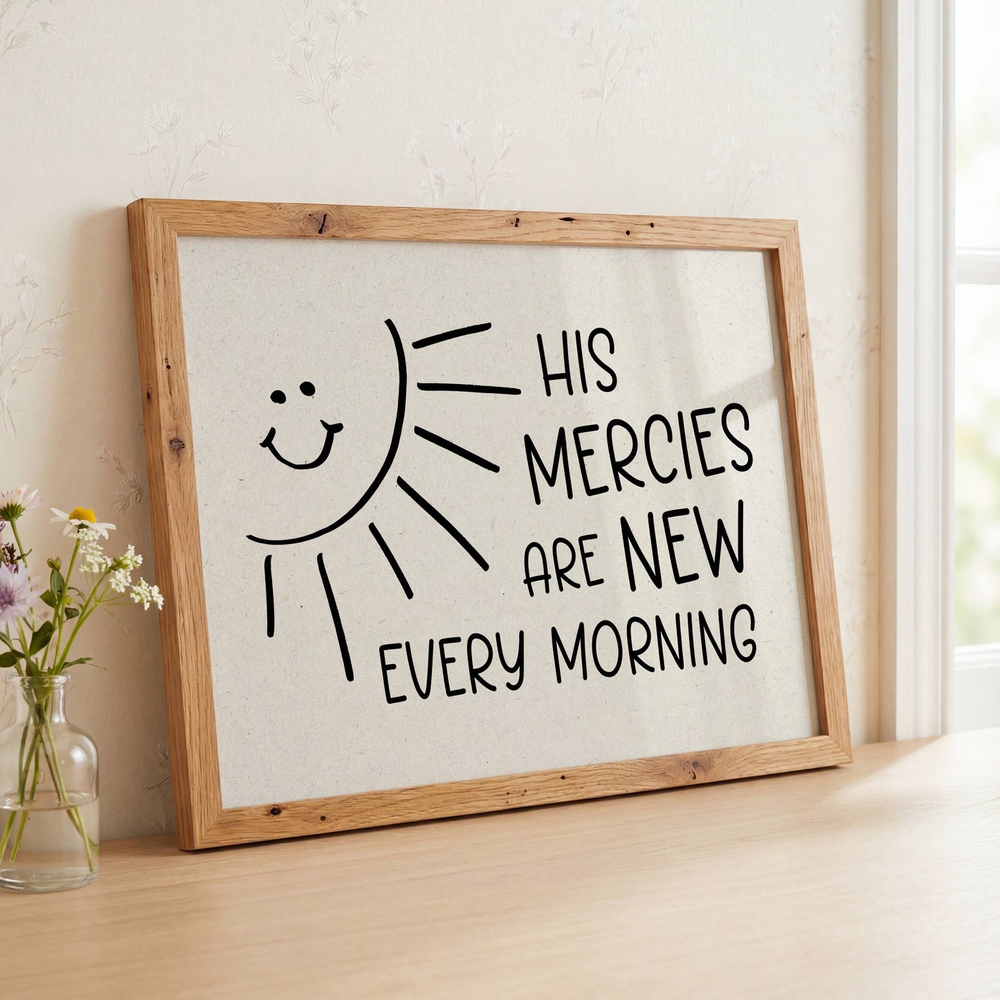 His Mercies Are New Every Morning Christian Wall Art
