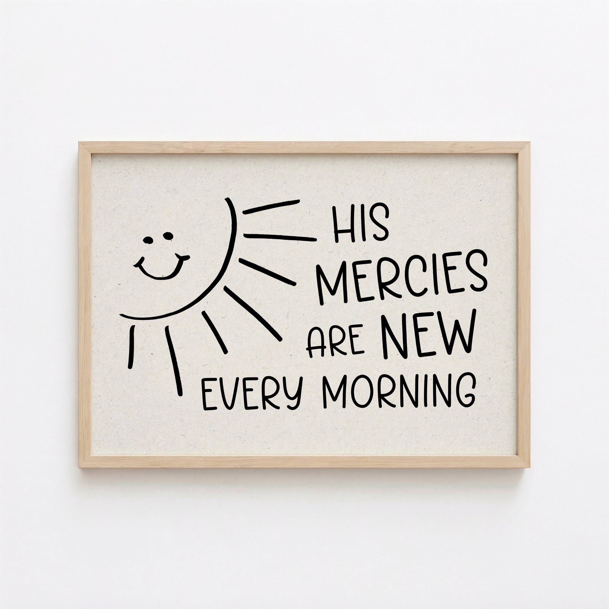 His mercies are new every morning art print