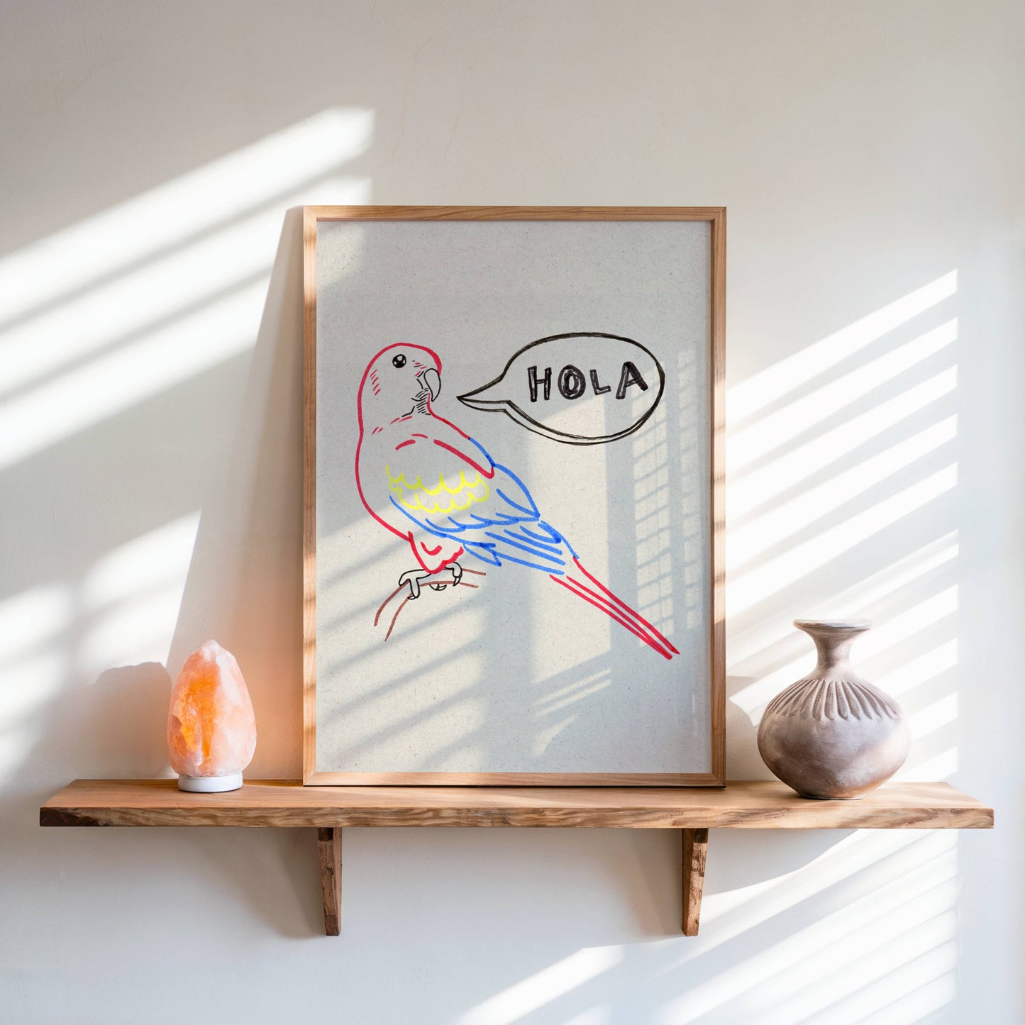Printable Entryway Art Parrot Hola