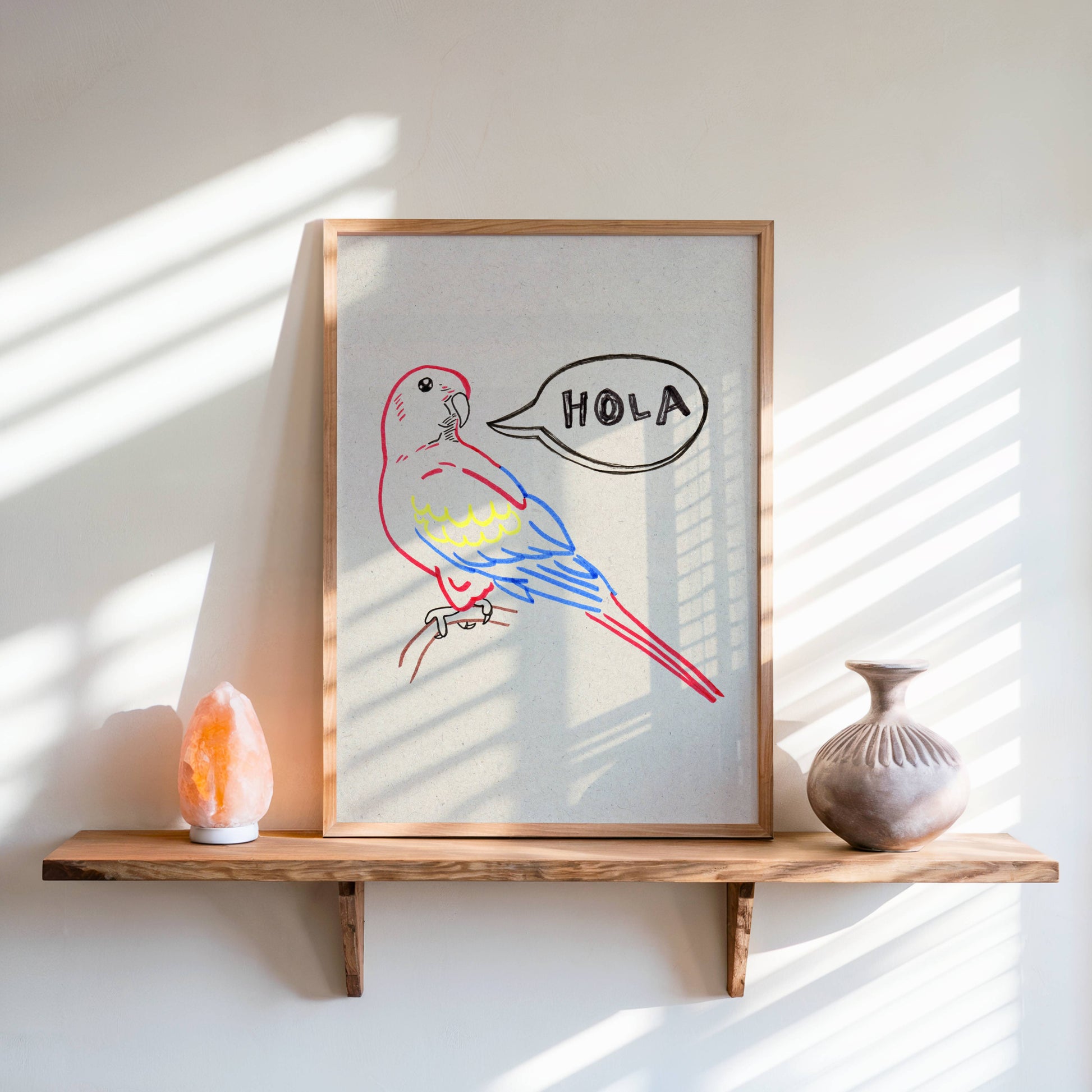 Printable Entryway Art Parrot Hola