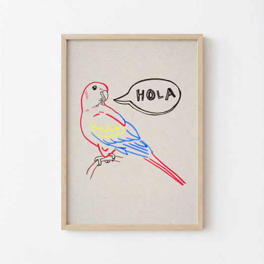 Printable Parrot Art for Entryway