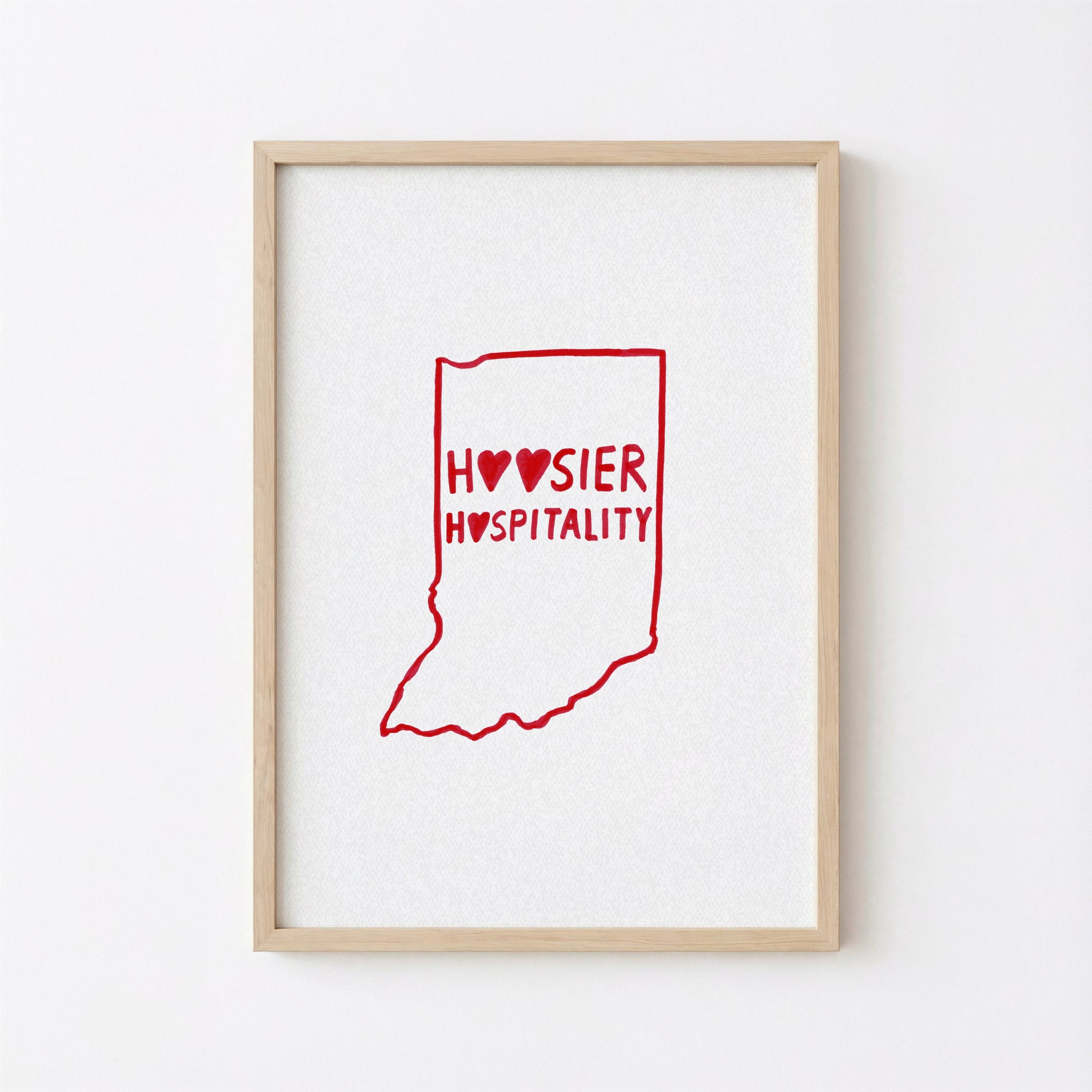 Indiana Printable Art Hoosier Hospitality