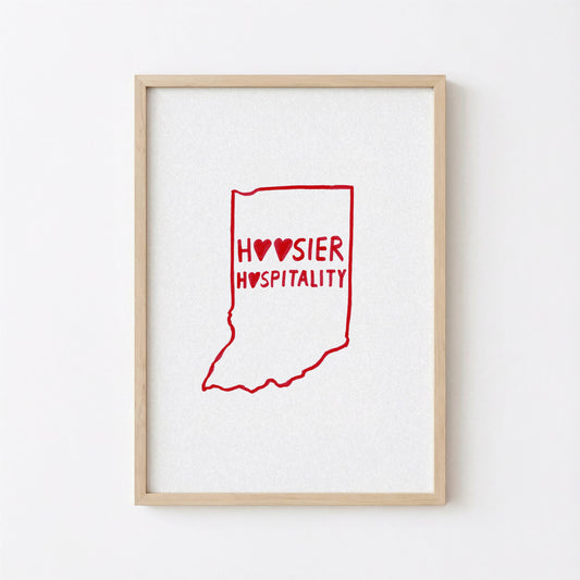 Indiana Printable Art Hoosier Hospitality