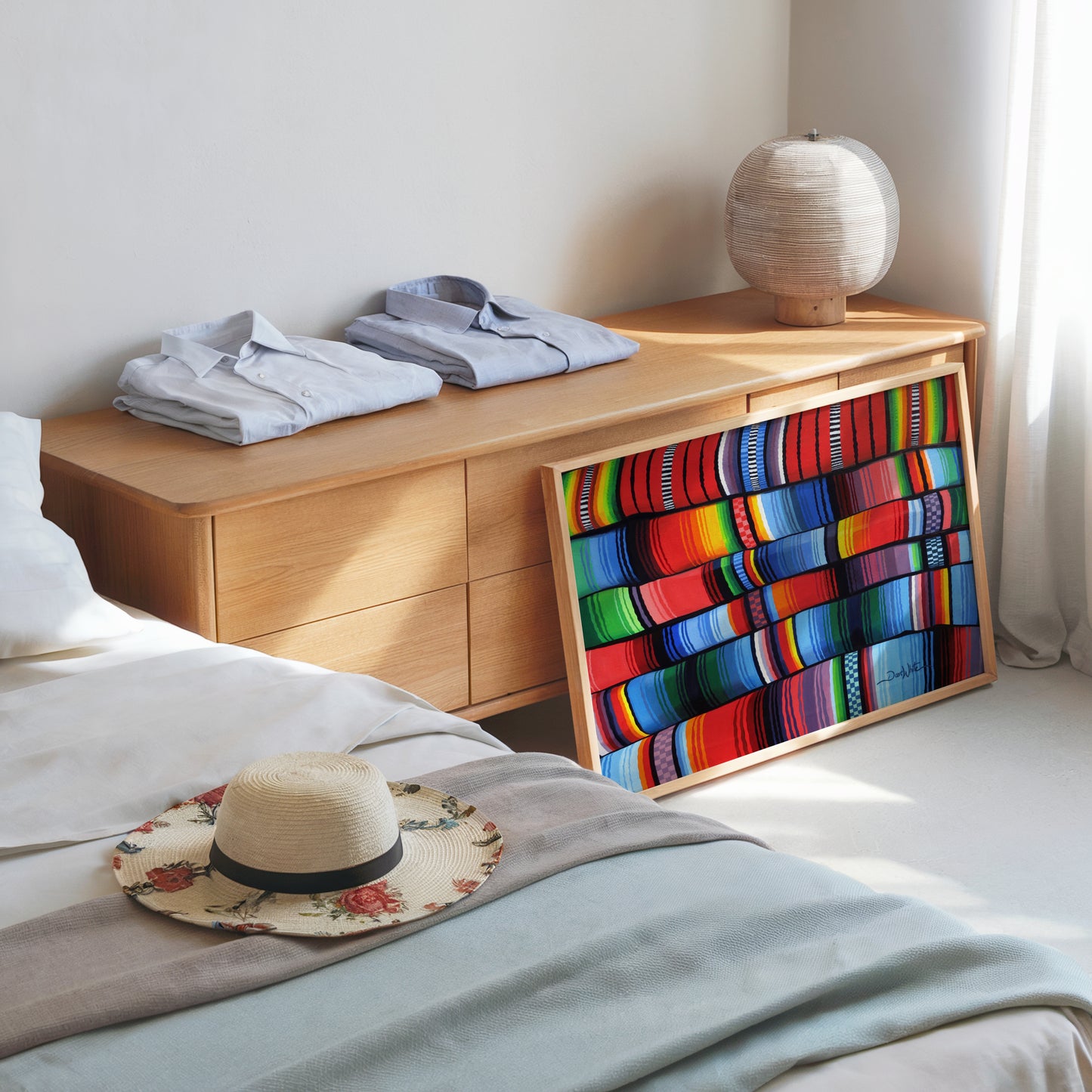 Latino Art Indigenous Textile Painting