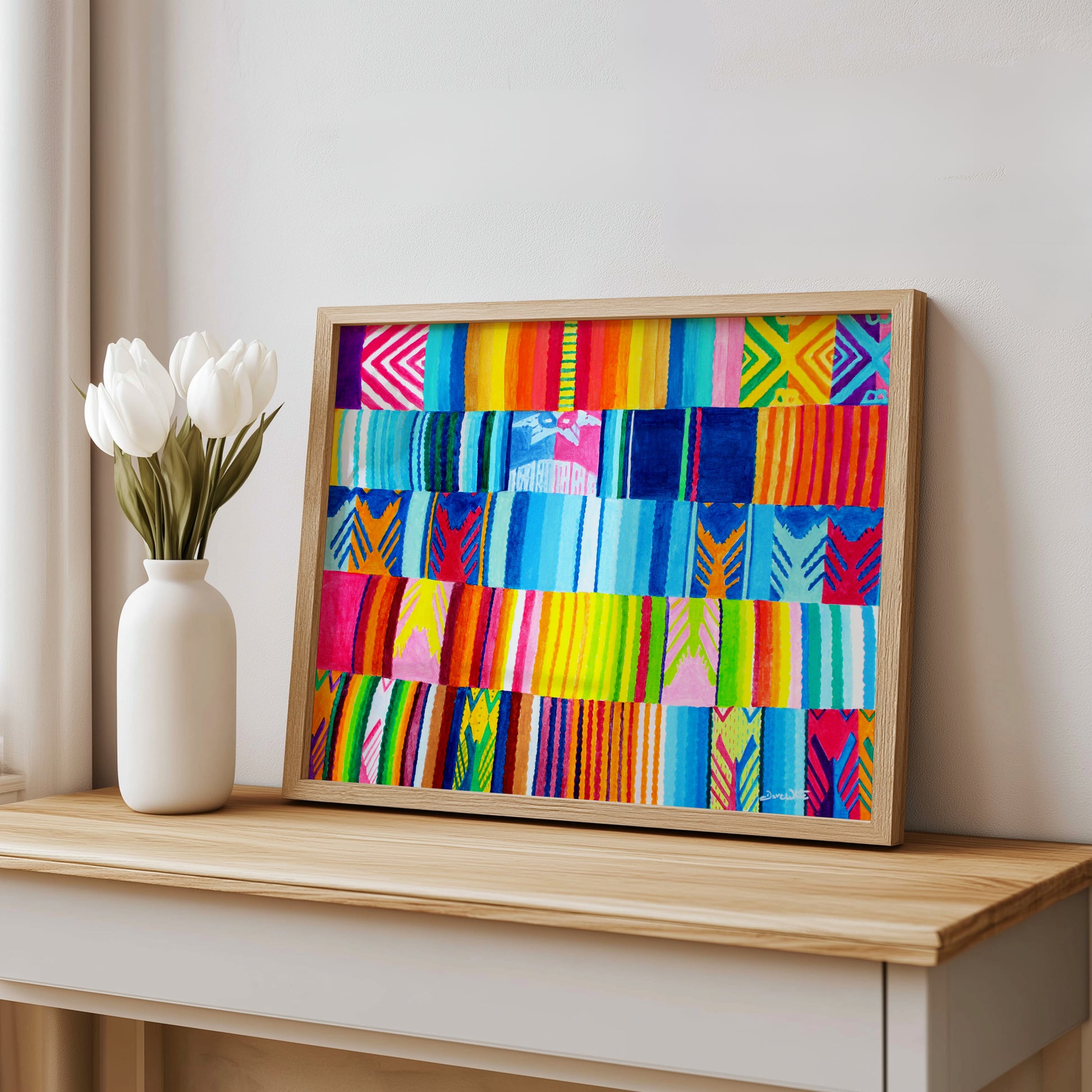 Hispanic Wall Art Indigenous Textile Painting