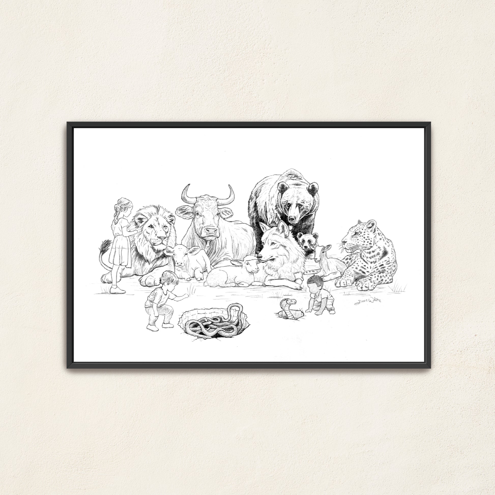 Bible Animal Canvas Art Isaiah 11:6-8