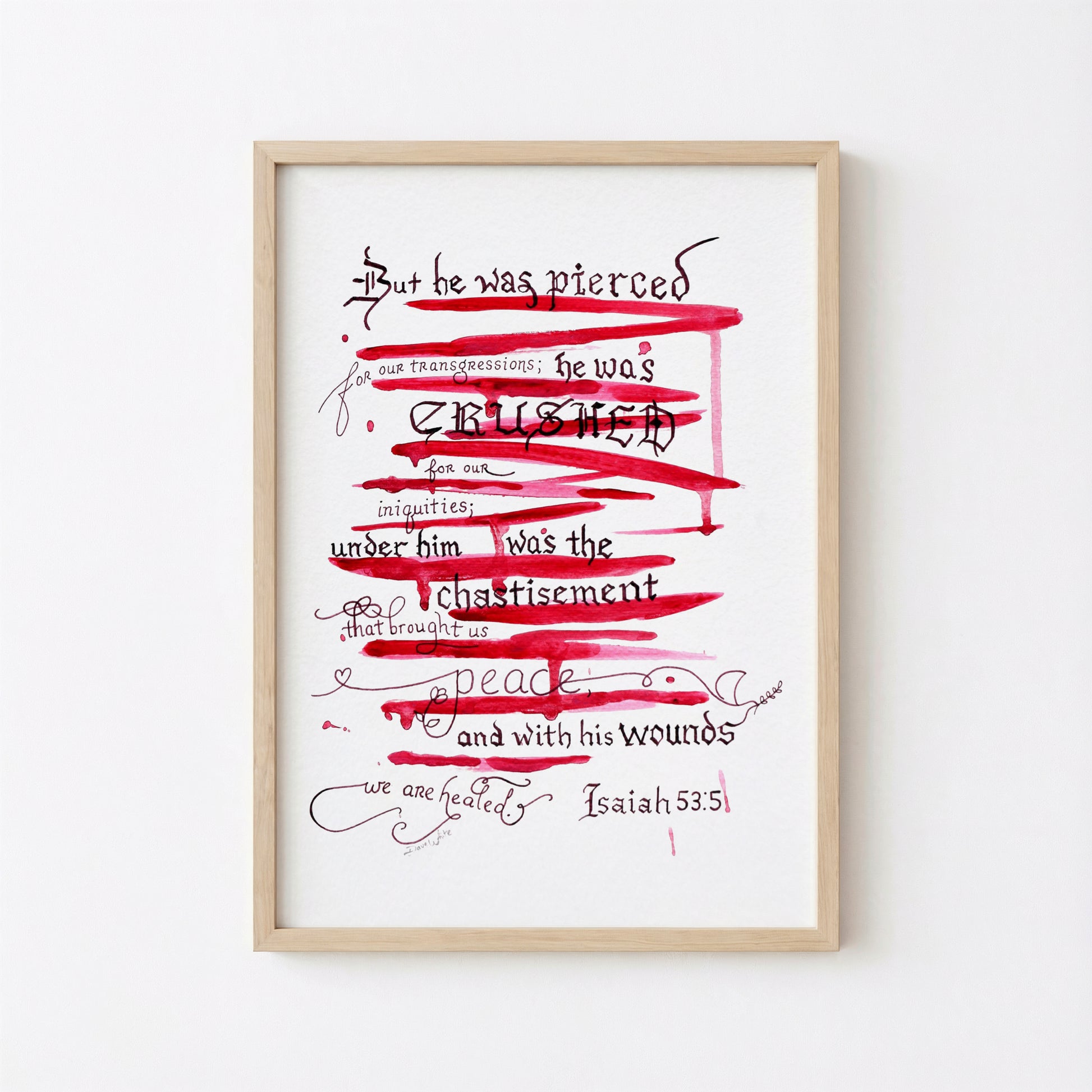 Isaiah 53:5 Bible Verse Art