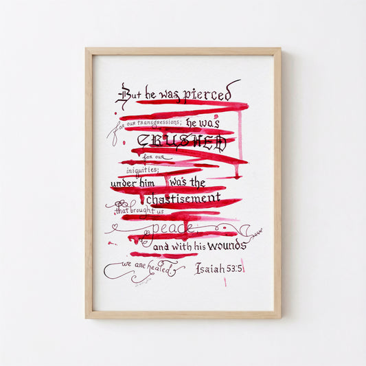 Isaiah 53:5 Bible Verse Art