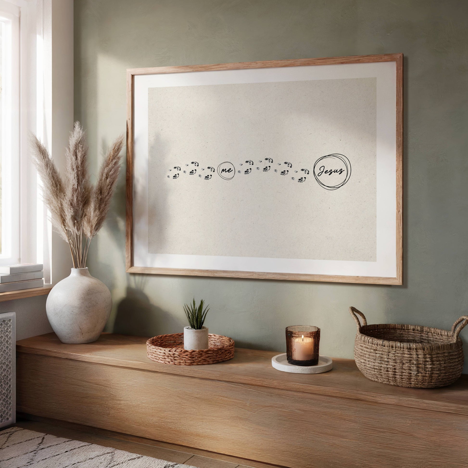 Follow Jesus Printable Art Footsteps