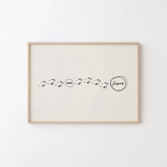 Follow Jesus Wall Art Print Christian
