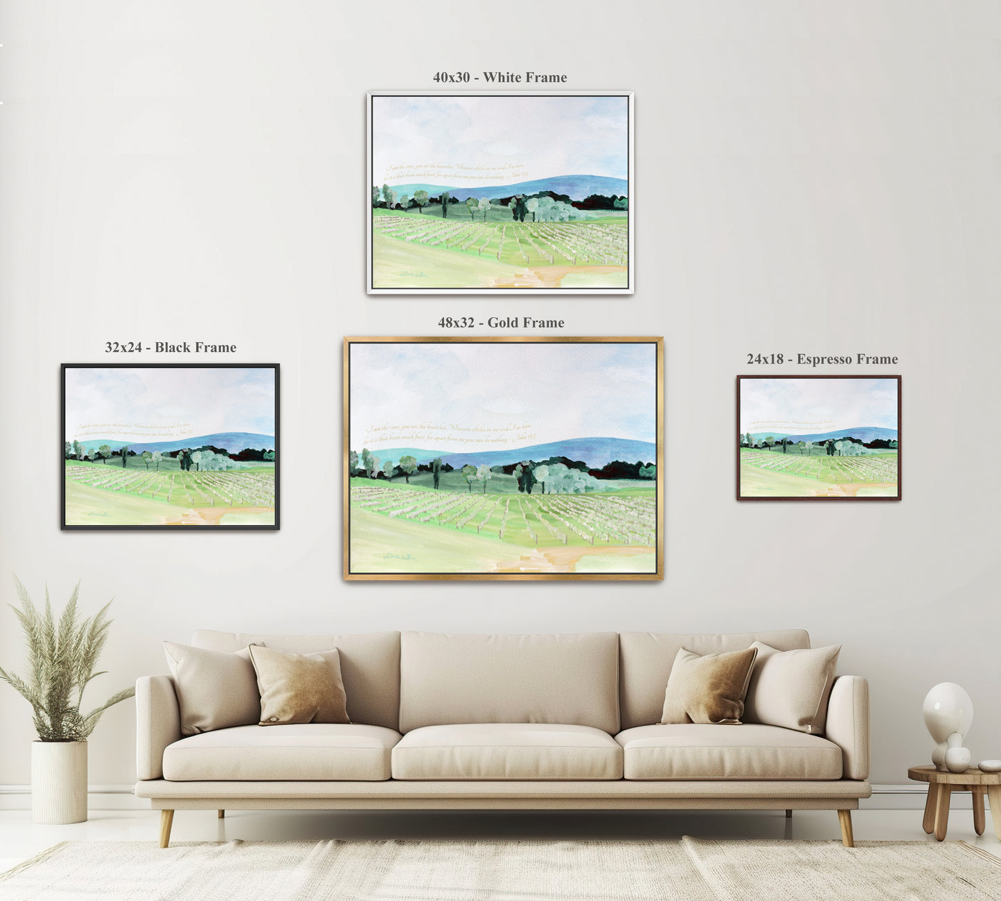 I Am the Vine You are the Branches Canvas Landscape Art