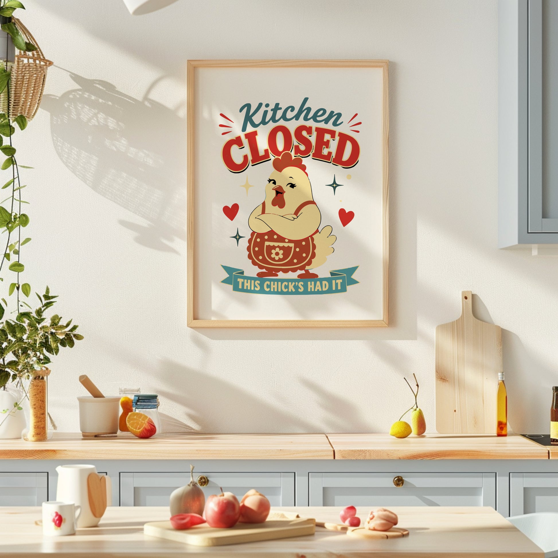 Kitchen Closed This Chick's Had It Retro Kitchen Print