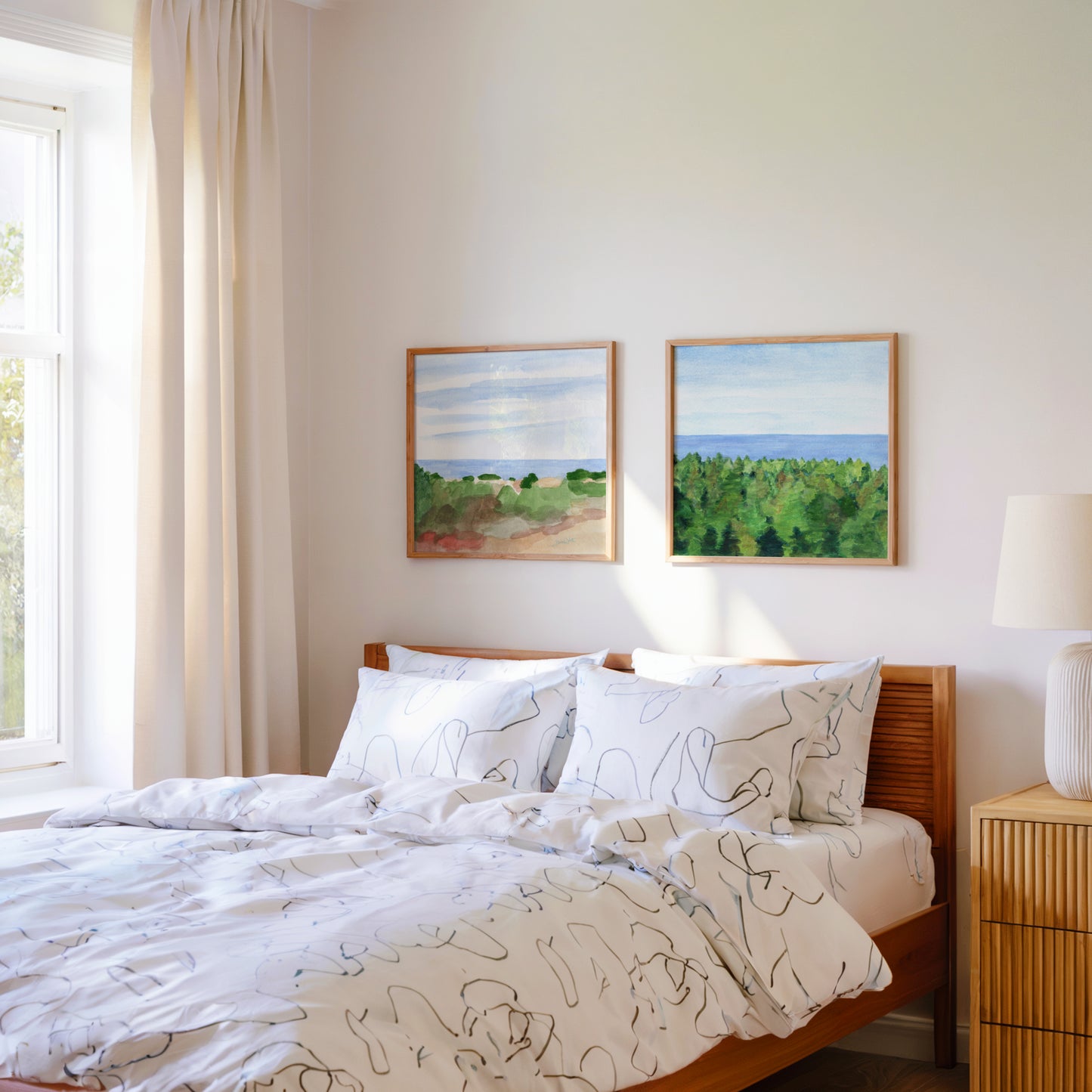 Lake Michigan Wall Art Set Paintings