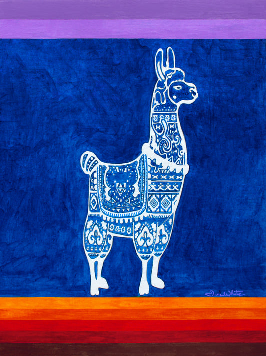 Llama Wall Art Latino Textile Painting