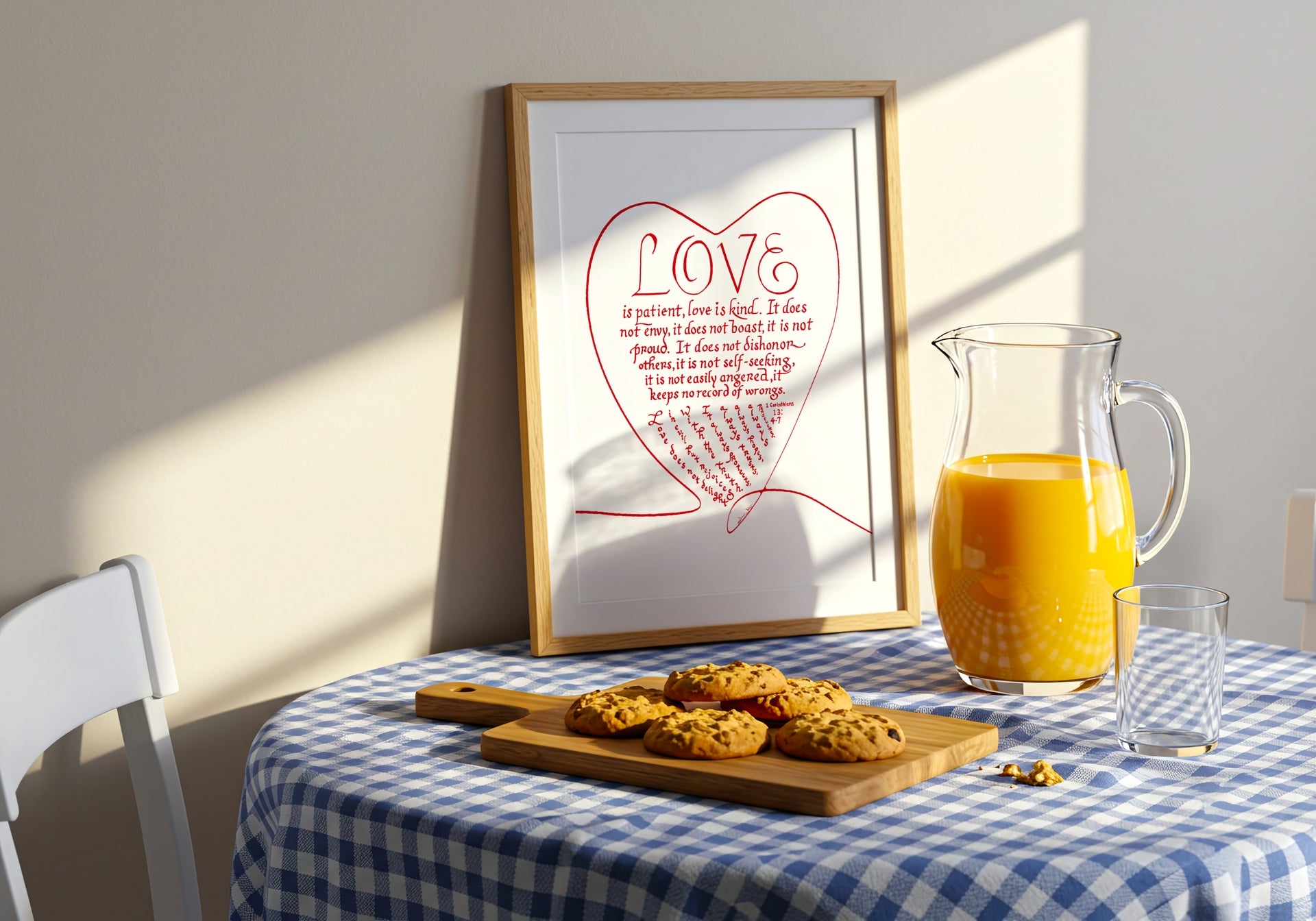 Love is Patient 1 Corinthians 13 4-7 Calligraphy Art