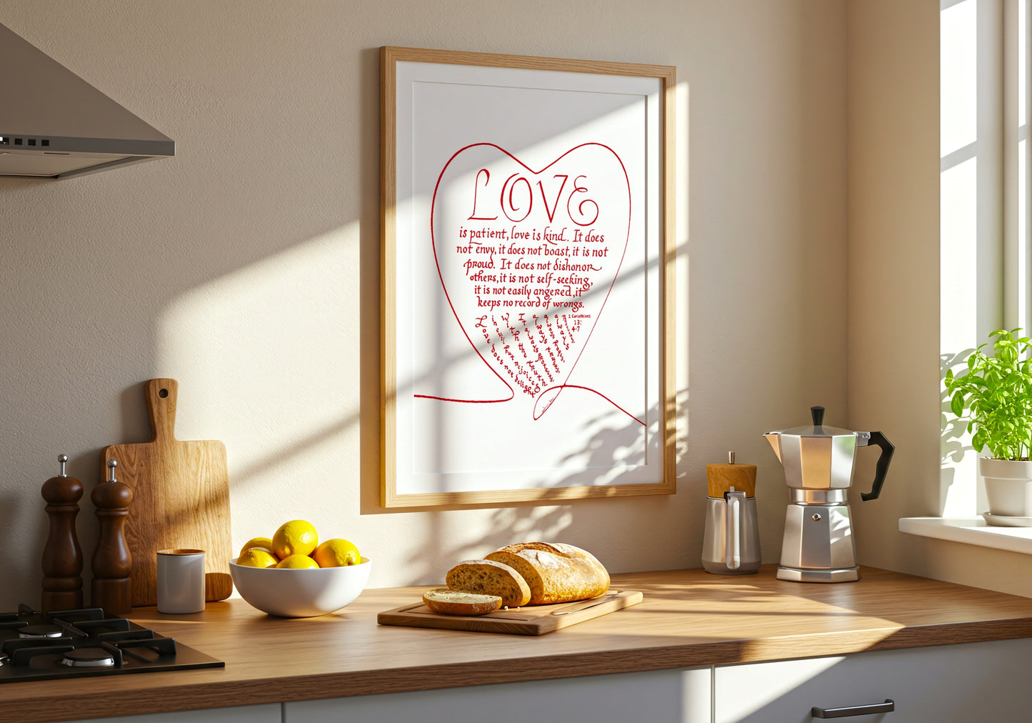 Love is Patient Bible Verse Art Print