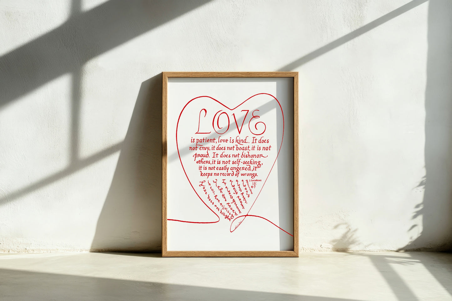 Love is Patient Bible Verse Scripture Art Print