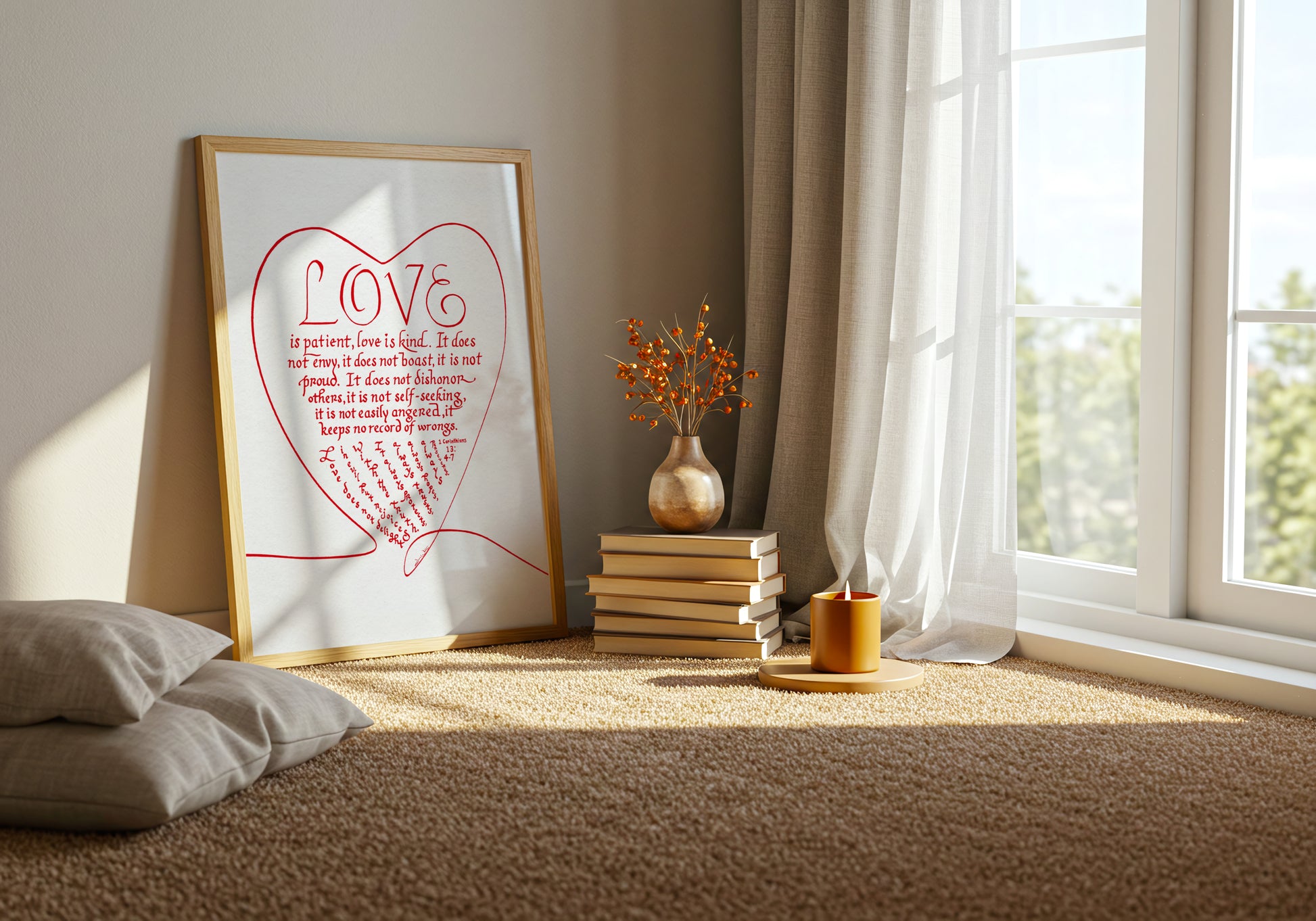 Christian Wall Art Printable Love is Patient