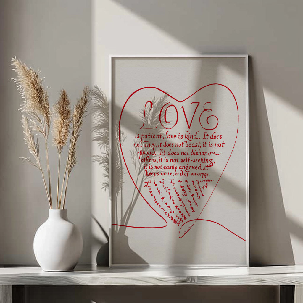 1 Corinthians 13:4-7 Bible Verse Print