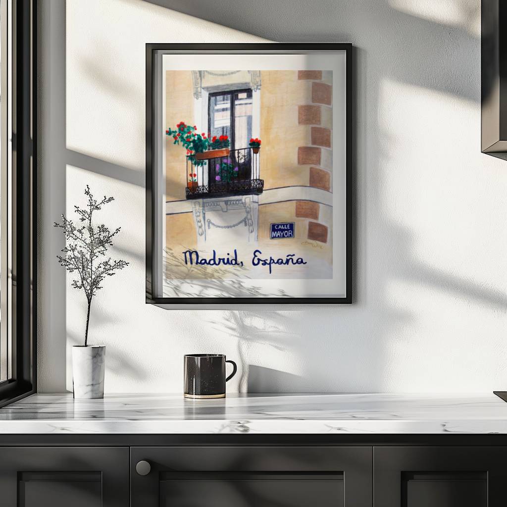 Madrid Spain Wall Art Calle Mayor Painting