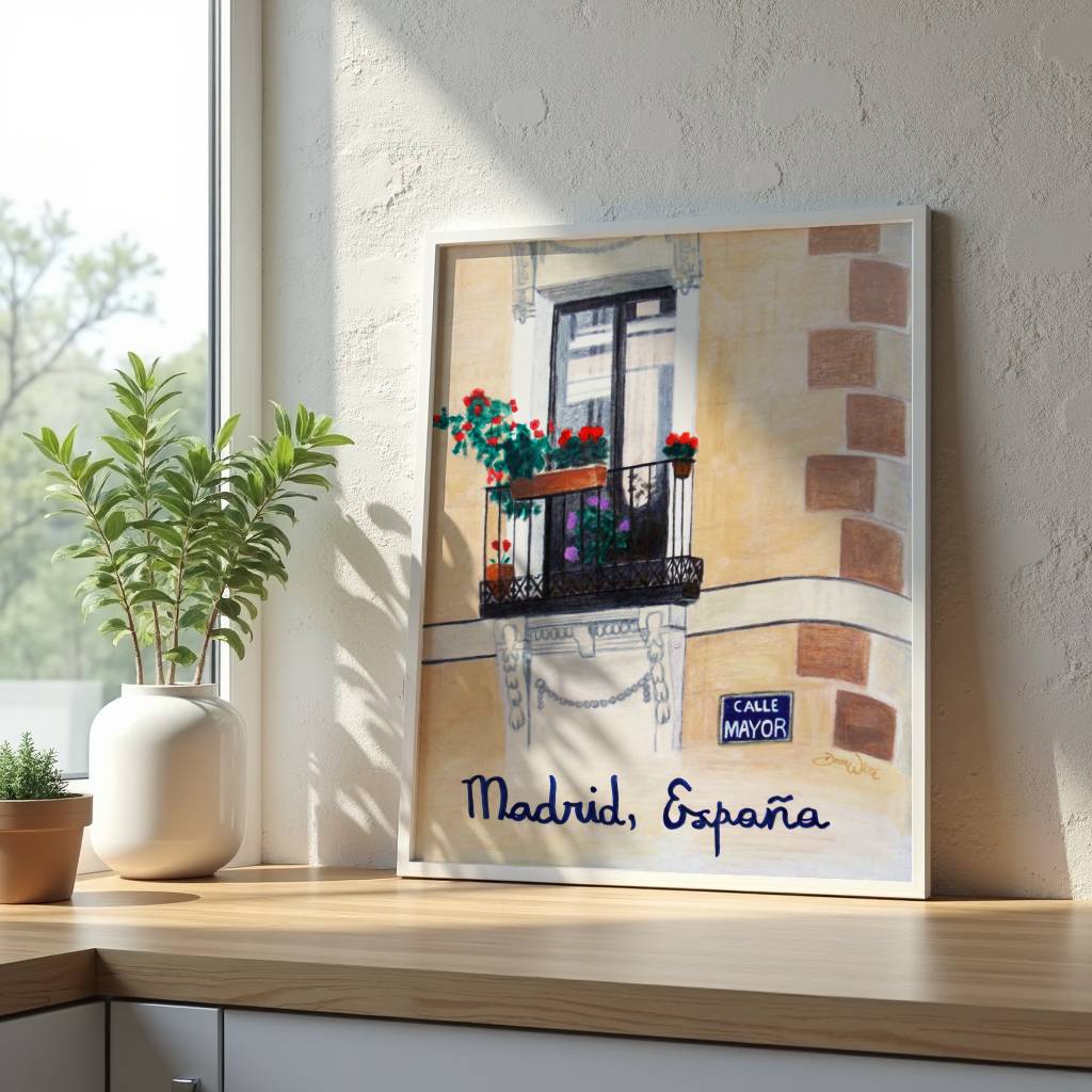 Madrid Spain Painting Calle Mayor