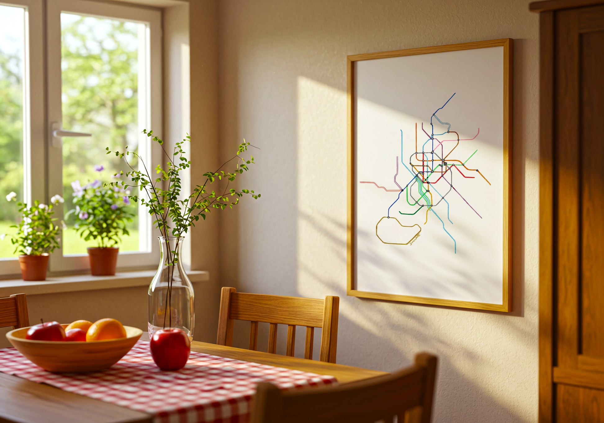 Madrid Spain Metro Map Art Print