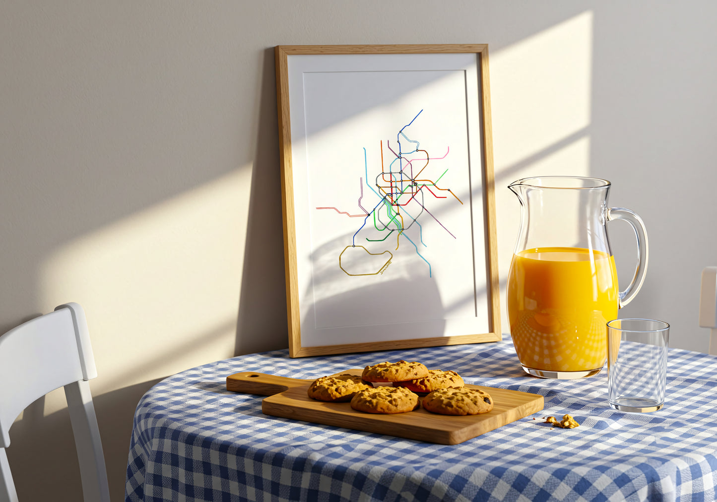Madrid Metro Map Art Print