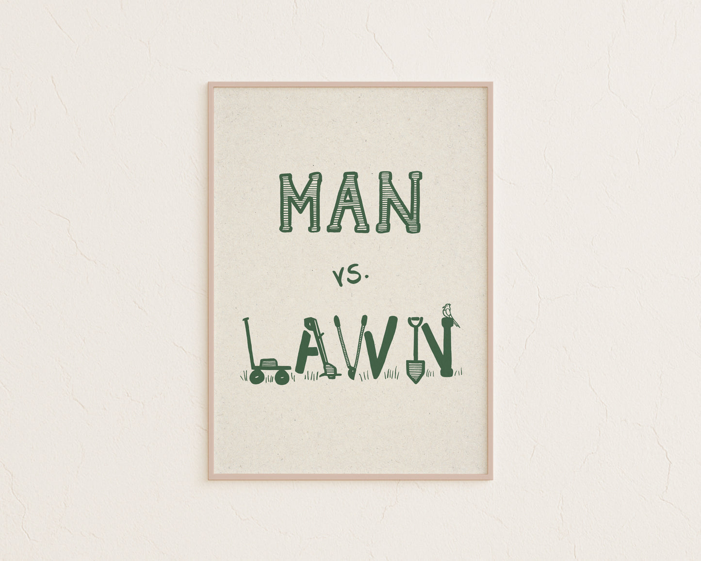 man vs lawn poster