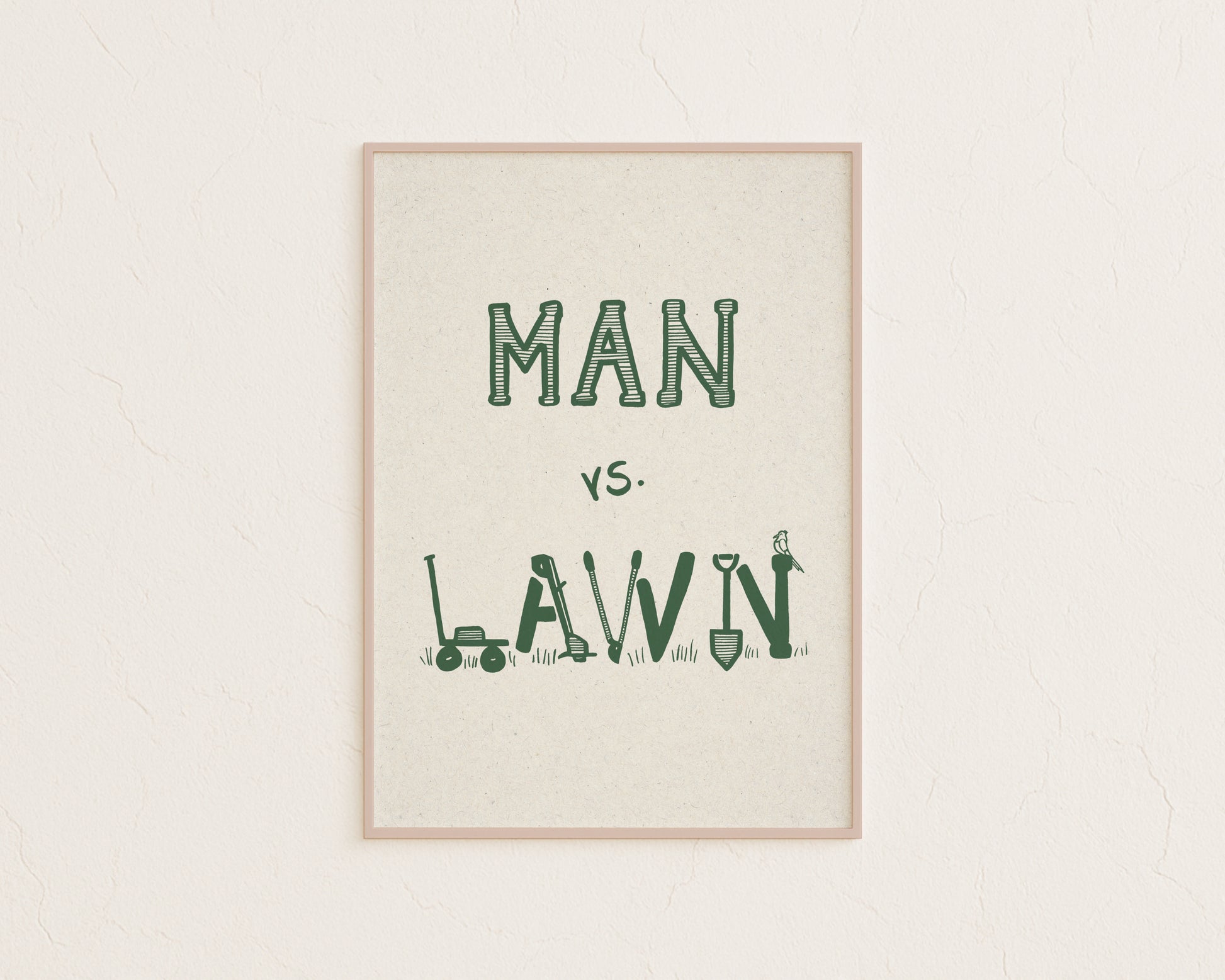 man vs lawn poster