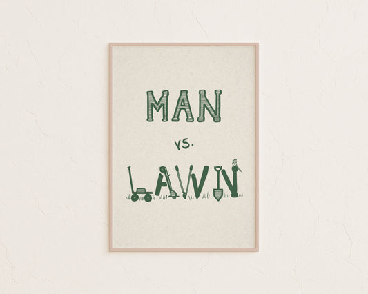 man vs lawn poster