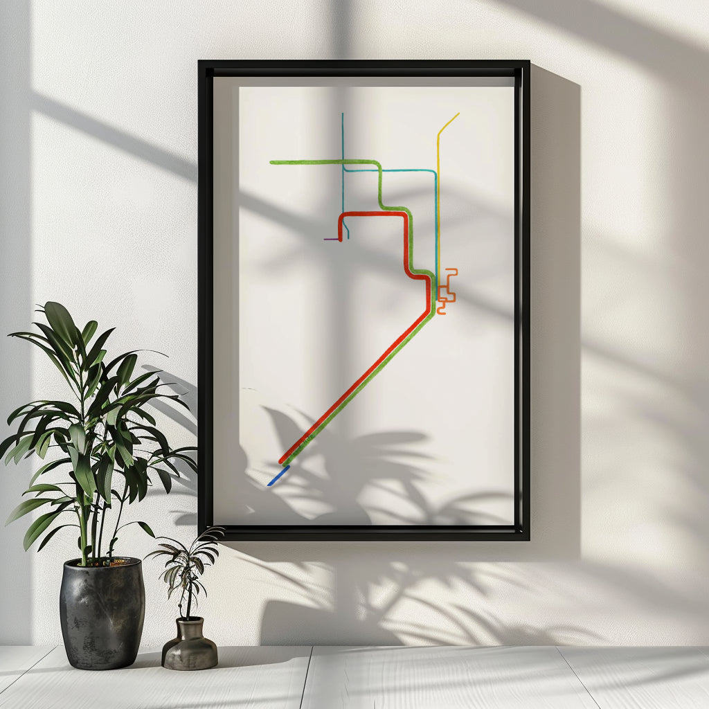 Miami Metrorail Art Print Framed