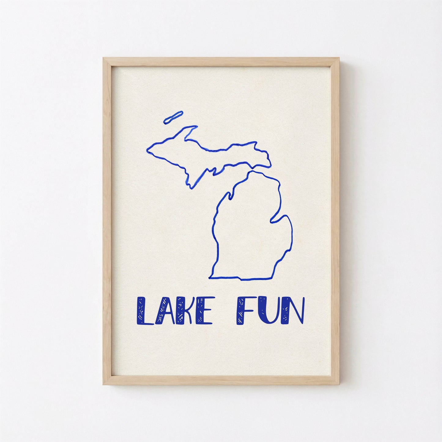 Michigan Printable Art Lake Fun