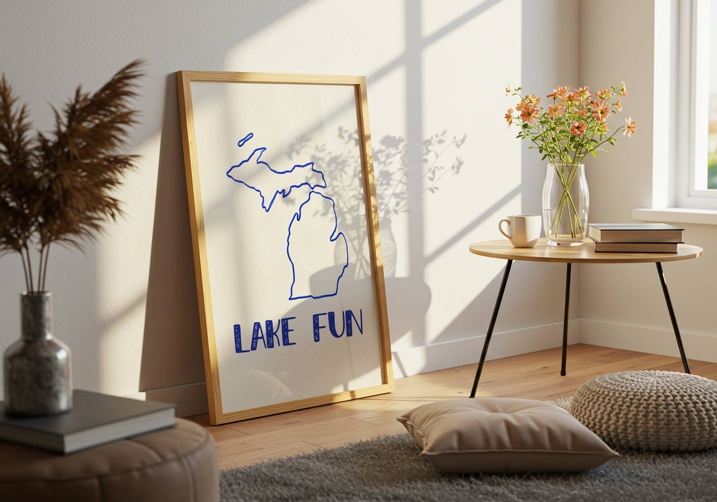 Michigan Printable Artwork Lake Fun
