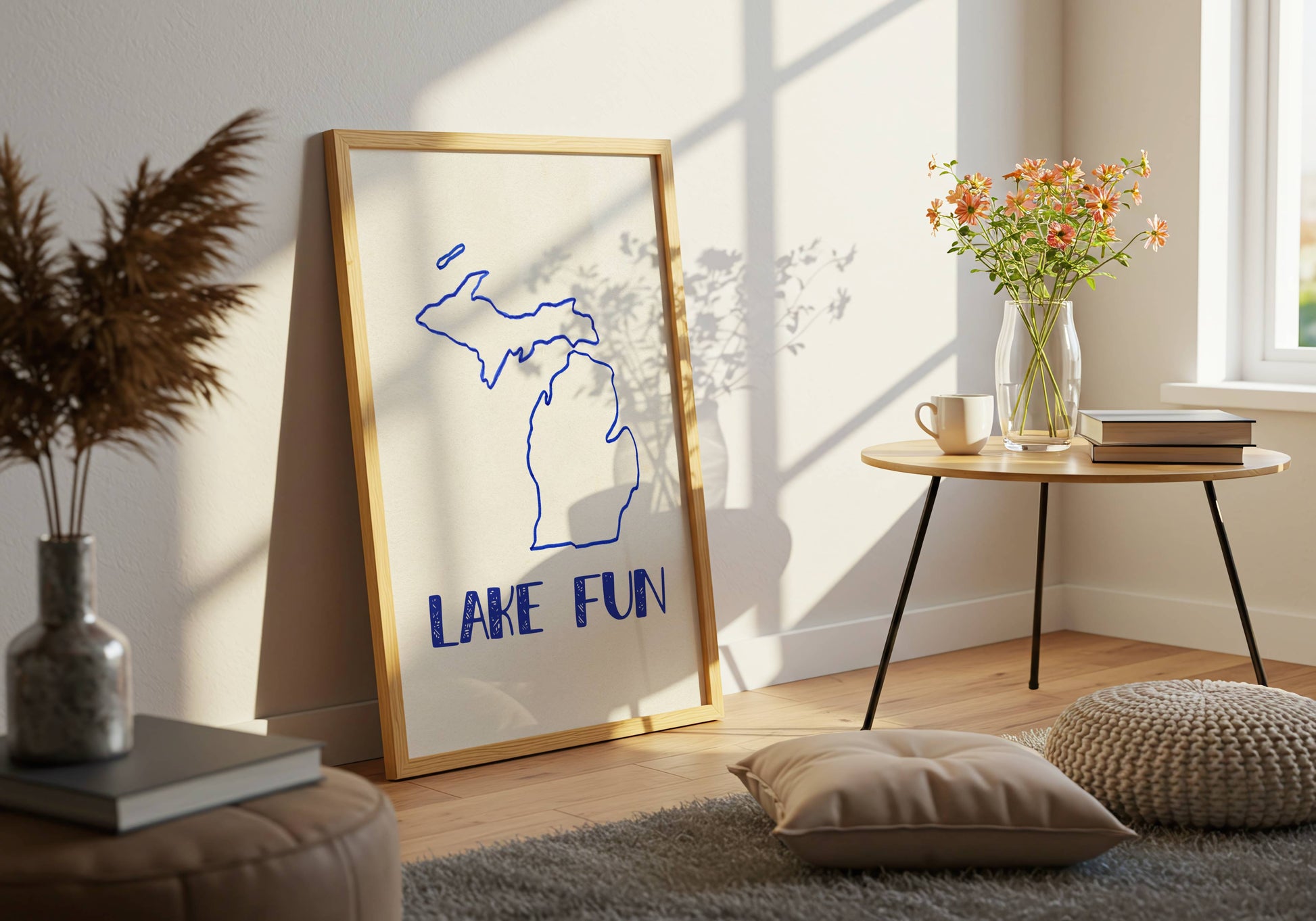 Michigan Printable Artwork Lake Fun
