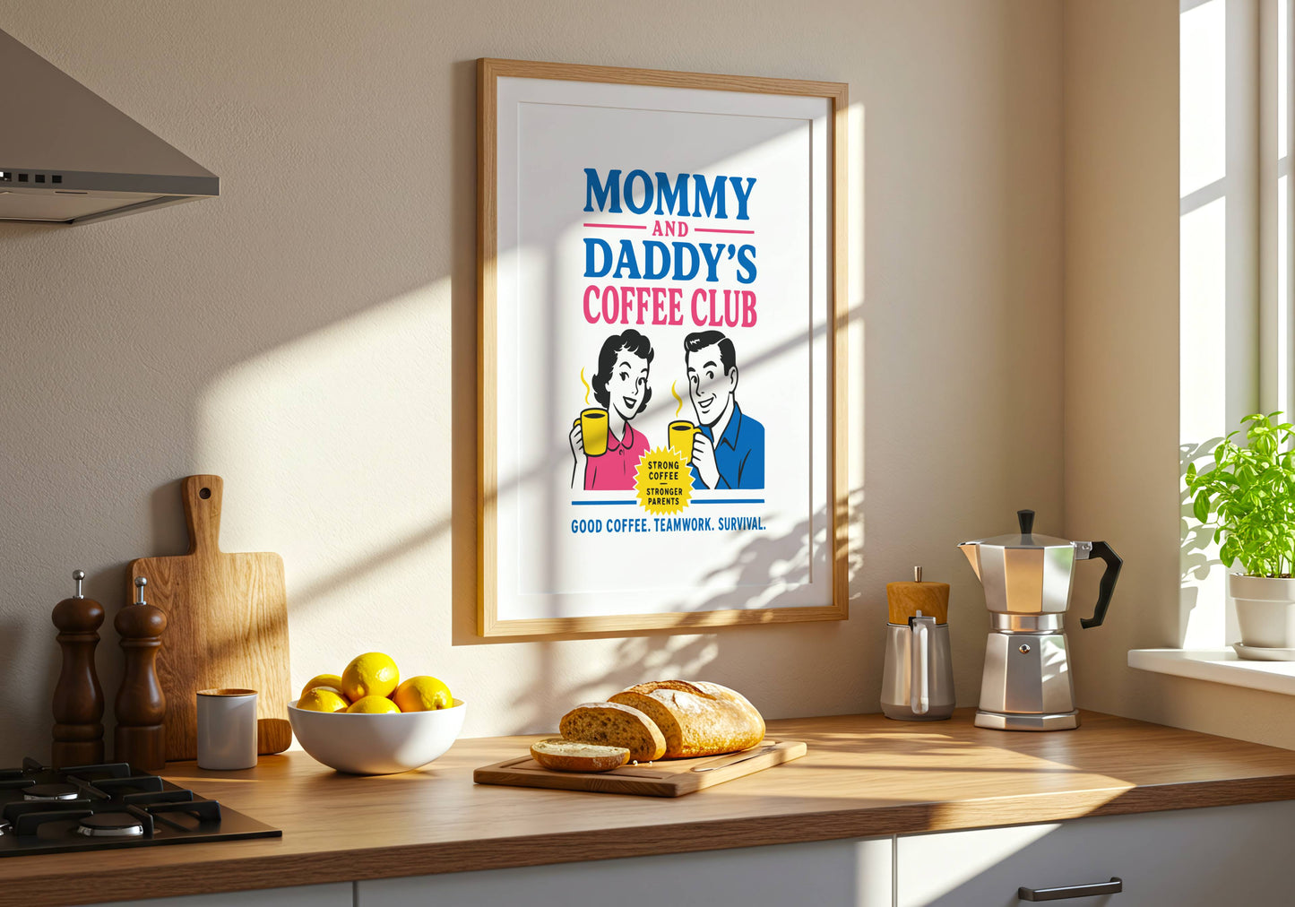 Mommy and Daddy's Coffee Club Poster