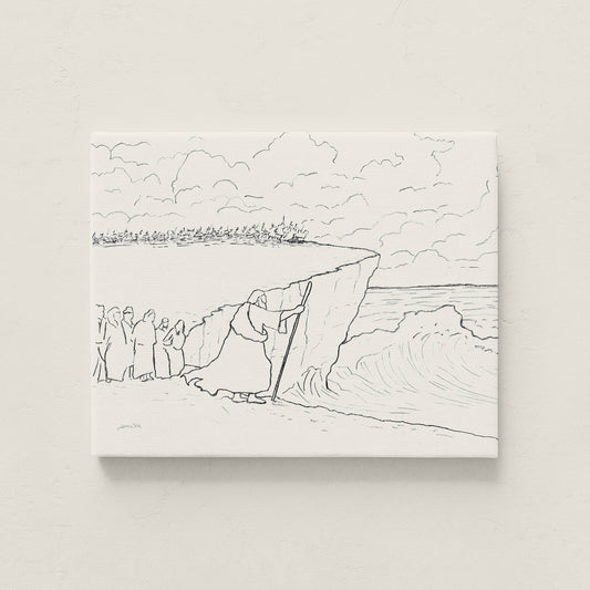 Moses Parting the Red Sea Art on Canvas