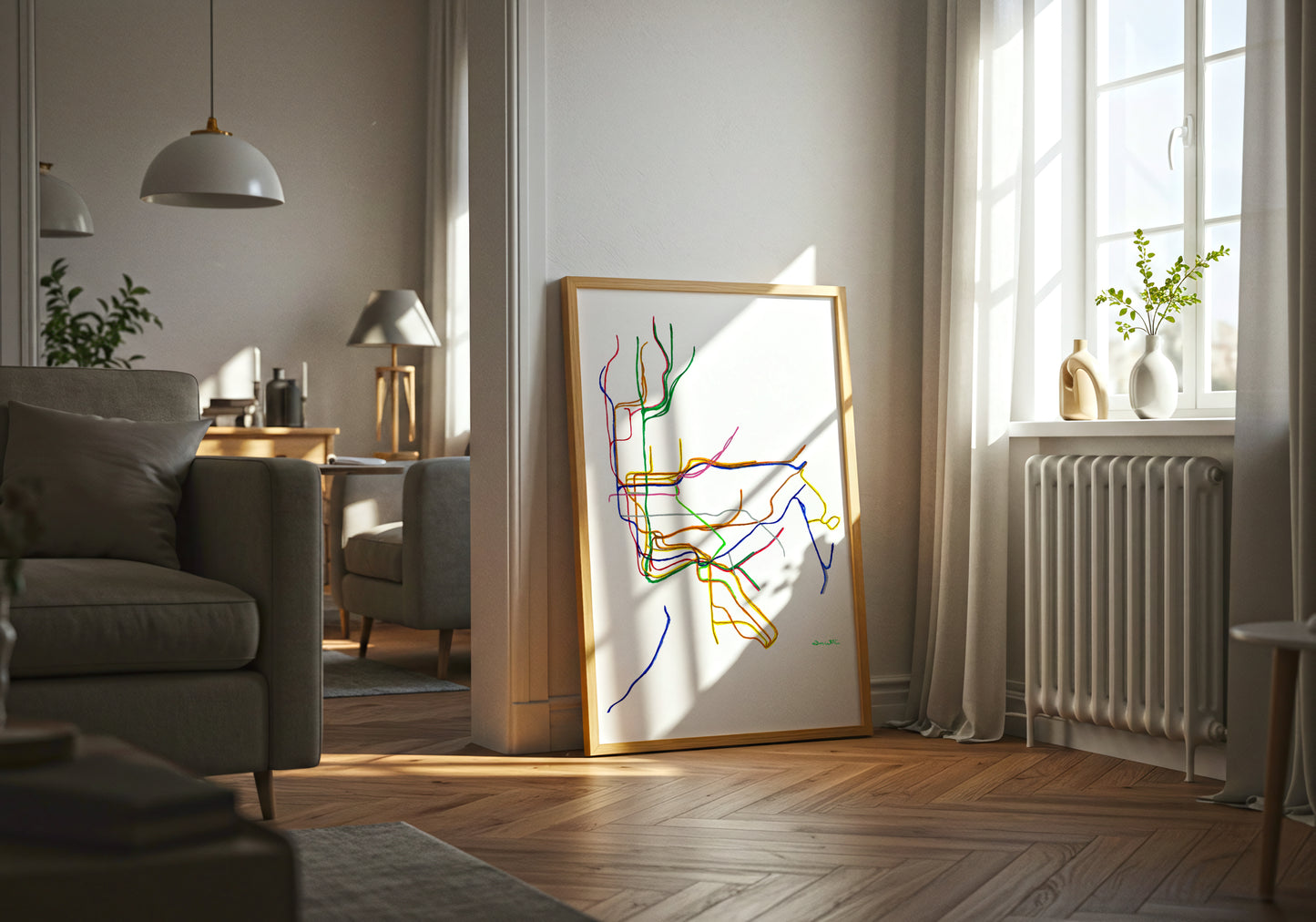 NYC Subway Map Painting