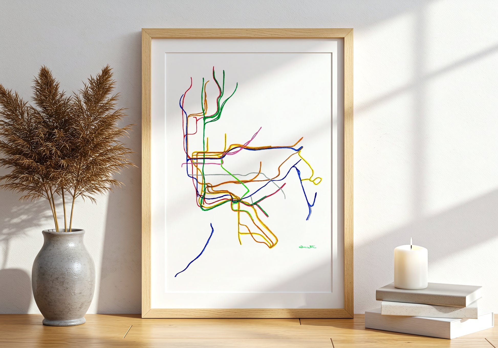 NYC Subway Map Art Print
