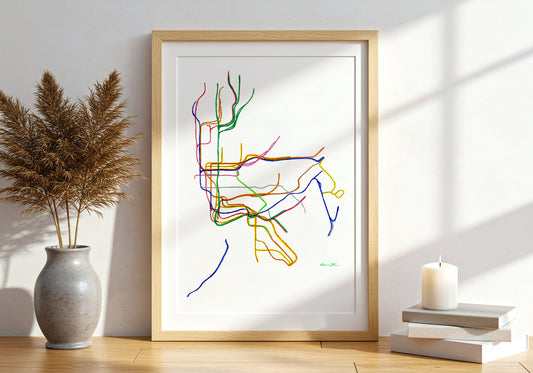NYC Subway Map Art Print