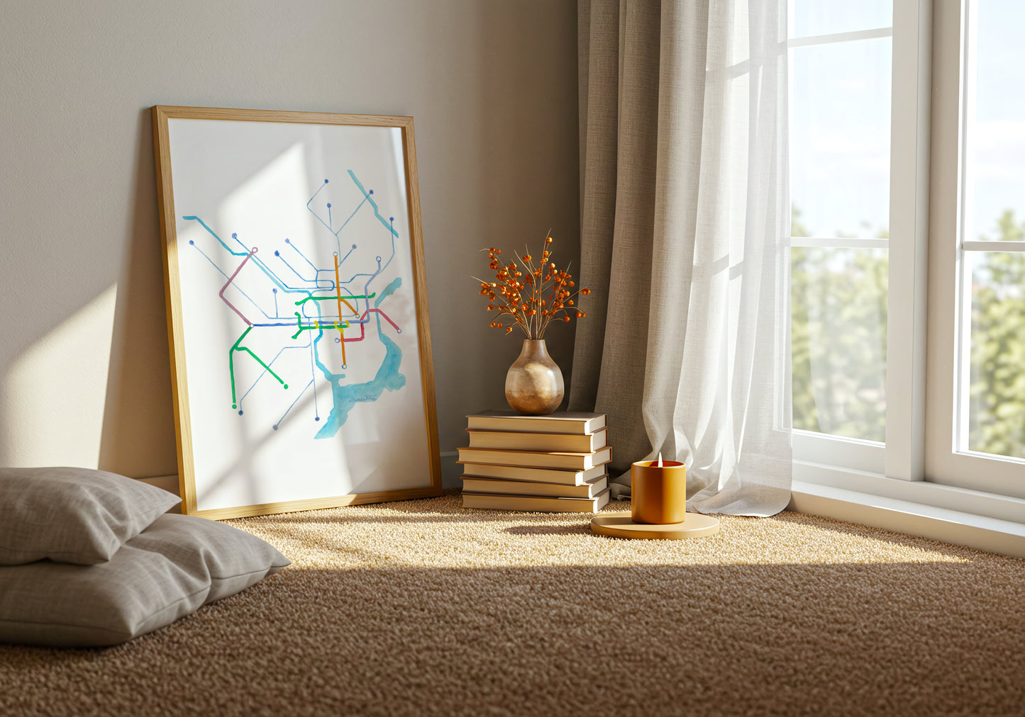 Philadelphia SEPTA Map Painting