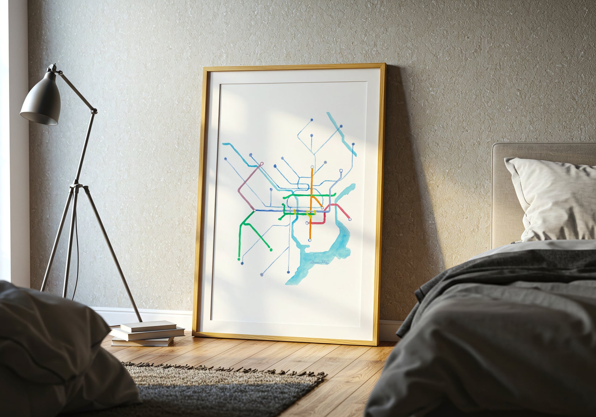 Philadelphia SEPTA Map Art Print