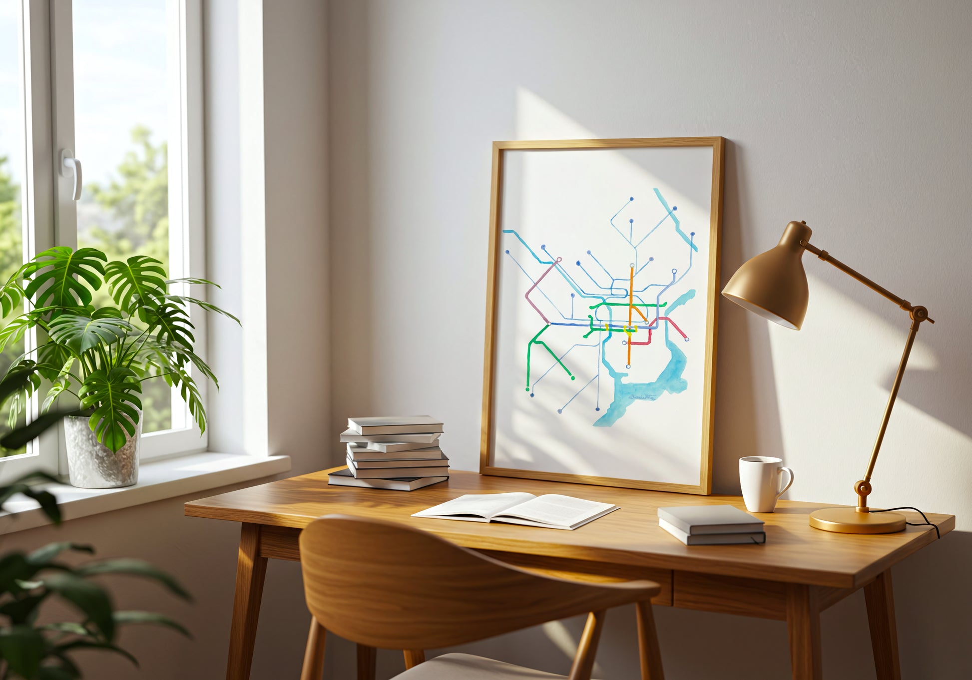 Philadelphia SEPTA Map Art 