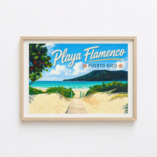 Flamenco Beach Puerto Rico Poster
