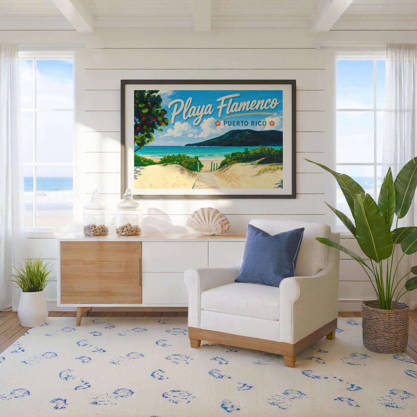 Playa Flamenco Puerto Rico Artwork