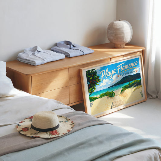 Playa Flamenco Puerto Rico Painting Art Print