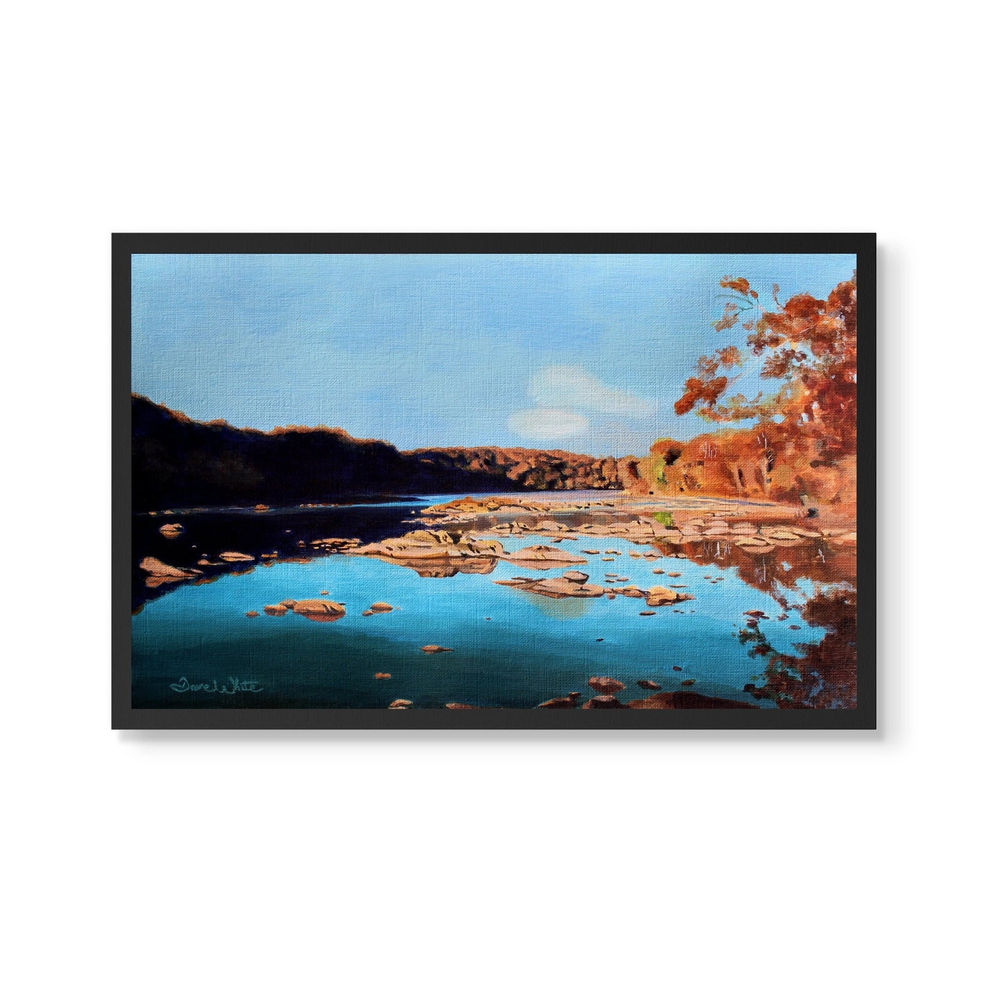 Potomac River Painting Billy Goat Trail Art Print